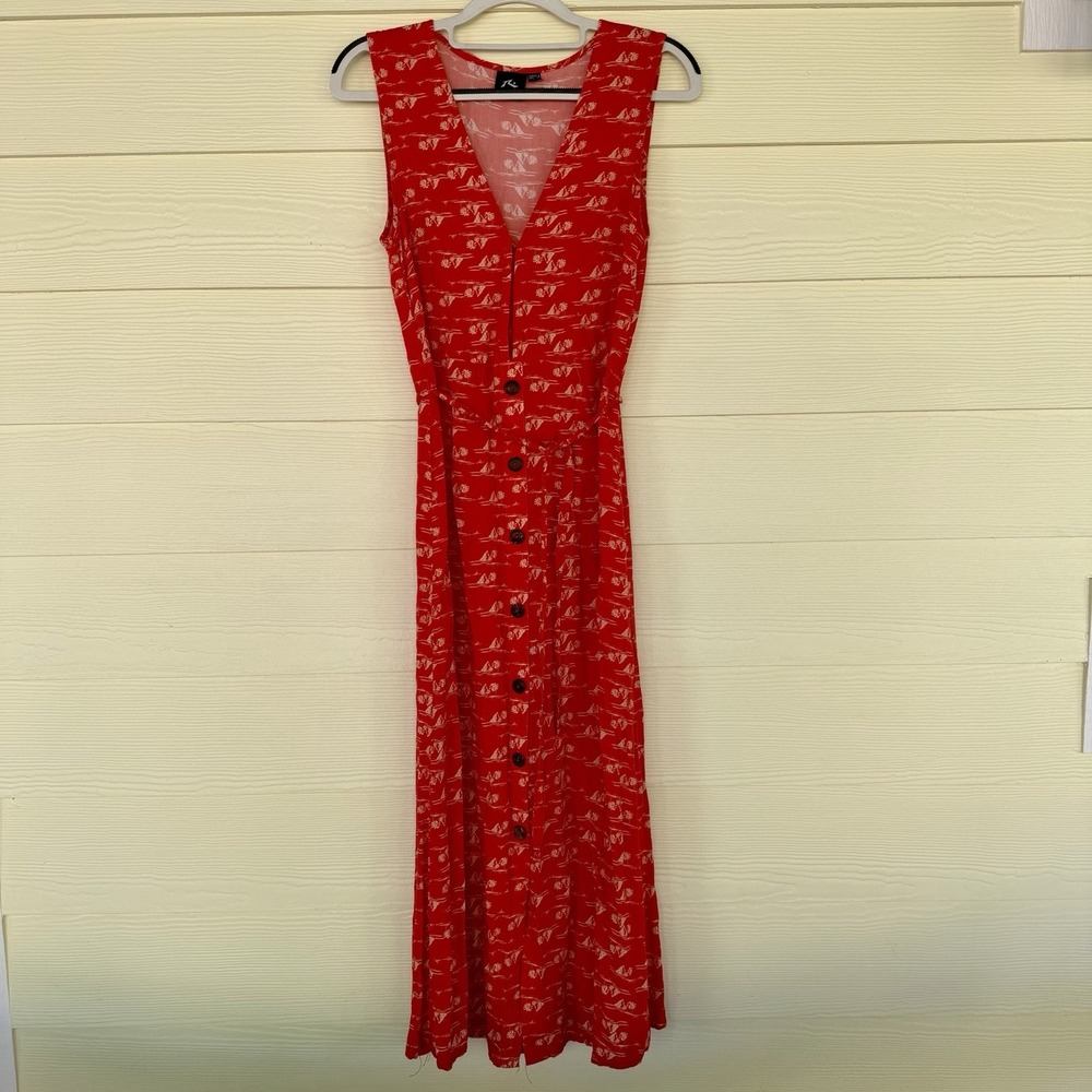 Women's Maxi Dress Rusty Size XS Floral Beach Long Coconut Girl Y2K Surfer